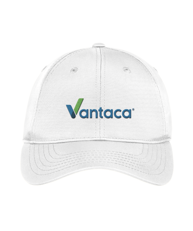 Vantaca White Sport-Tek Dry Zone Nylon Cap
