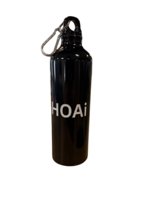 Black HOAi Water Bottle
